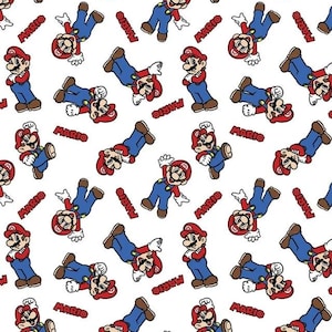 Mario Brothers Mario Character Fat Quarters -- Cotton