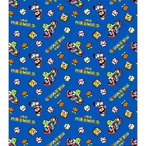 Super Mario World Character Fat Quarters -- Cotton