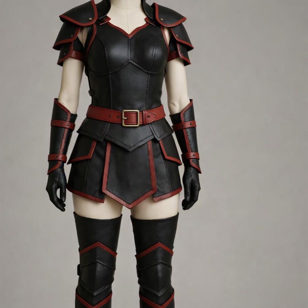 Handmade Leather Armor Costume: Medieval Warrior Cosplay Outfit - Etsy