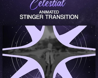 Celestial Animated Stinger Transition, Purple, Mystical, Moon, Stars, Animated Transition OBS, Vtuber, Twitch Stinger Transition