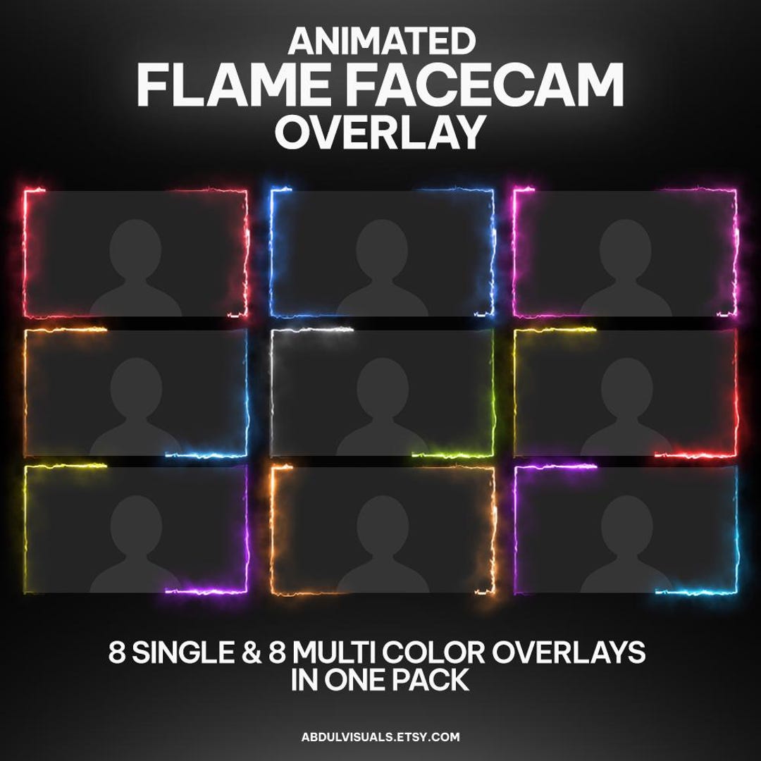 Animated Flame Overlays, Webcam Overlay, Flame Cam Overlay, Stream ...