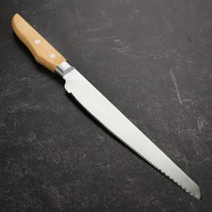 Handmade Slicing Knife for Kitchen - Stainless Steel 9&#39;&#39; Brisket Knife - Bread Knife - Carving Knife - Chef&#39;s First Choice Knife