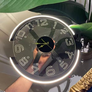 Modern Style Neon X Clock Ambient Light - Modern Wall Clock - Unique Wall Clock - 17x17 Inches in Size