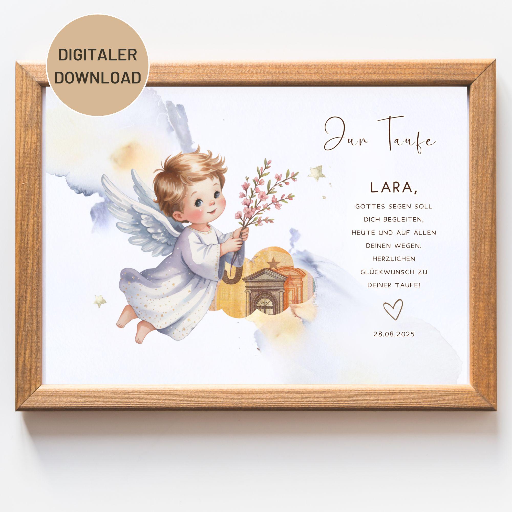 FOOZDEEVAAQ Religiöse Segenskarte – Personalisierbare Tauf- & Konfirmationsgeschenke Mit Bibelversen
