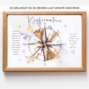 Utskrivbar konfirmationsgåva med pengar | Tysk text, gör-det-själv-mall (PDF-nedladdning) bild 2