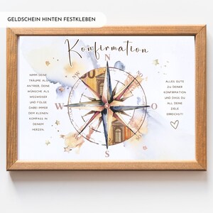Utskrivbar konfirmationsgåva med pengar | Tysk text, gör-det-själv-mall (PDF-nedladdning) bild 5
