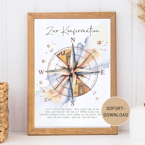Geldgeschenk Konfirmation | DIY Geldgeschenkidee basteln | Geldgeschenk für Junge oder Mädchen | Download A4 | Geschenk zum Ausdrucken