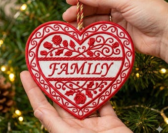 FSL Heartfelt Love Family Unity Embroidery Design 4.5 Inch, Free Standing Lace Machine Embroidery Pattern, Digital Download File