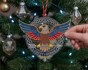 FSL American Eagle Patriotic Guardian Embroidery Design, Free Standing Lace Machine Embroidery Pattern, USA Eagle Digital Download File
