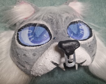 Snow leopard therian cat mask
