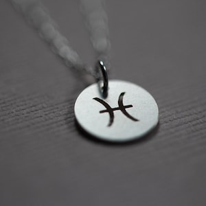 zodiac necklace, constellation jewelry, silver 14k gold, personal necklace image 1