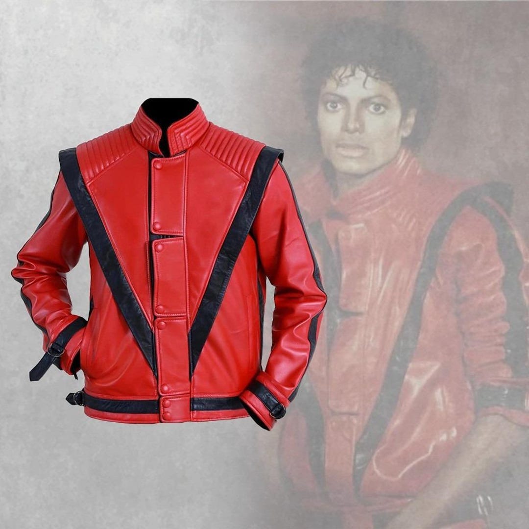 Michael Jackson Thriller Jacket | Real Red Leather 80s Costume - Etsy ...