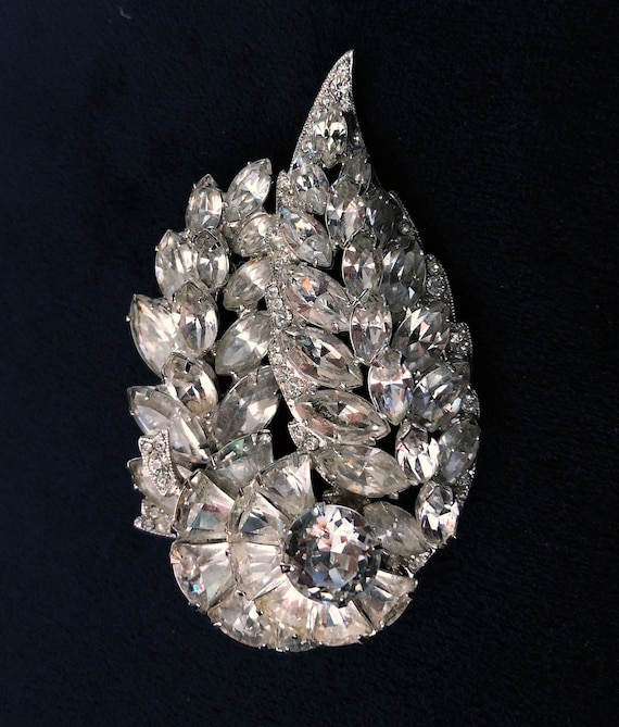 Animal Brooch Pin For Women & Men - Rhinestone Crystal Cameo Queen Design, Silver Plated, Gift Box