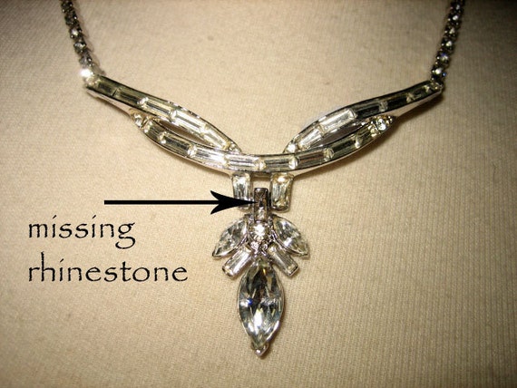 Vintage 50s Glittering Rhinestone Necklace - image 4