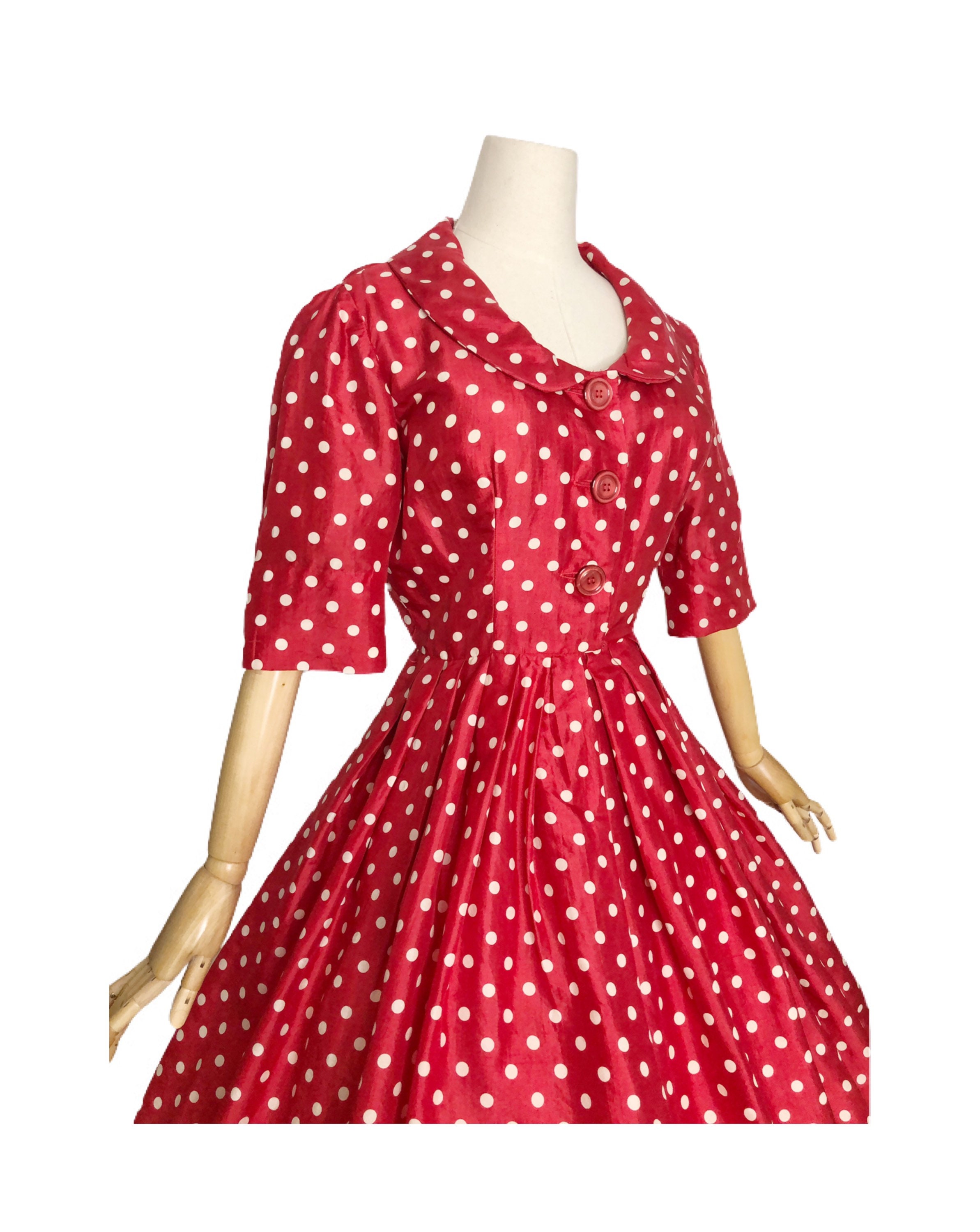 50s Polka Dot Dress - Etsy