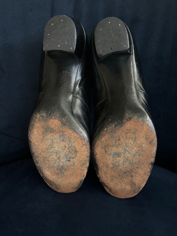 Vintage 40s Black Mary Jane Shoes Cut Outs - image 9