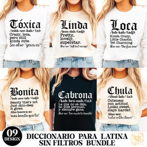 Diccionario para Latina Sin Filtros Svg Png Bundle, Funny Empowering,  Chingona Svg, Latina Svg, Cabrona Svg, Quotes Svg for Women