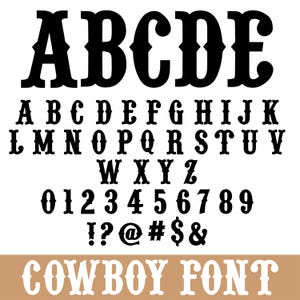 Rodeo Schrift SVG Bundle: Western Cowboy Alphabet