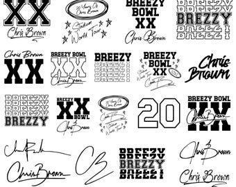 Chris Brown Breezy Bowl XX Tour Svg Bundle , Breezy Bowl Png,Chris Brown Png, Chris Brown T-Shirt Design, Breezy Bowl