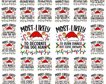 Most Likely to Christmas Shirt Svg Bundle, Most Likely to Christmas Svg Bundle, Most Likely to Svg, Funny Most Likely to Christmas Png