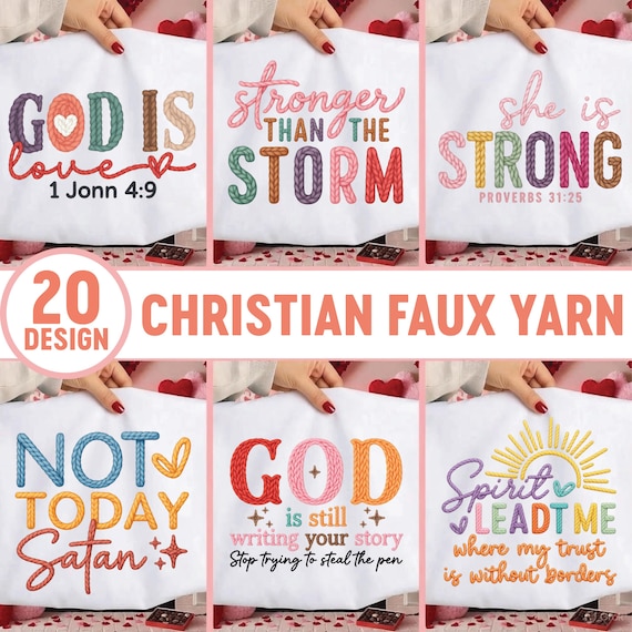 Christian Bundle Png, Christian Faux Yarn Latch Hook Png Design, Faux Embroidery, Faux Yarn Png Coquette Jesus Png, Faux Embroidery