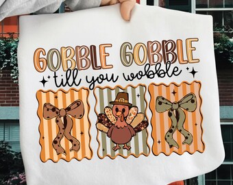 Preppy Thanksgiving Gobble PNG, Floral Turkey PNG, Thanksgiving Turkey Png, Fall Png, Thanksgiving Png, Turkey png files, Autumn Png