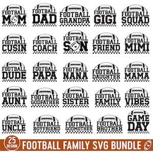 Football Family svg bundle, game day svg, Football family name svg, Football svg, Football Mom svg, Football Dad svg, Football shirt svg