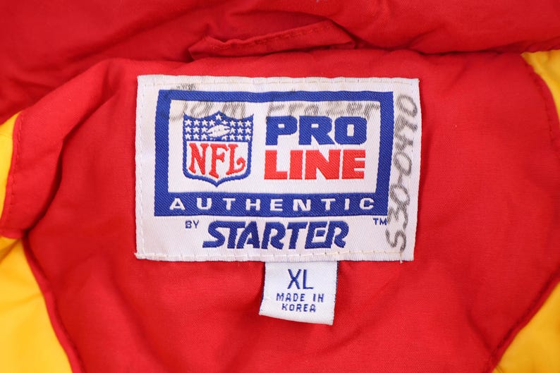 Chaqueta acolchada vintage de Pro Line de los Kansas City Chiefs de fútbol americano imagen 3