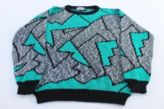 Vintage Adele Knitwear Abstract Patterned Sweater - image 1