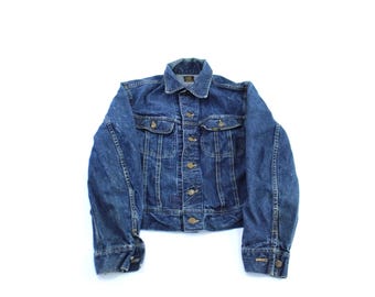 Vintage 60s Lee 101-J Denim Jacket / Size 42 / Made in USA / View