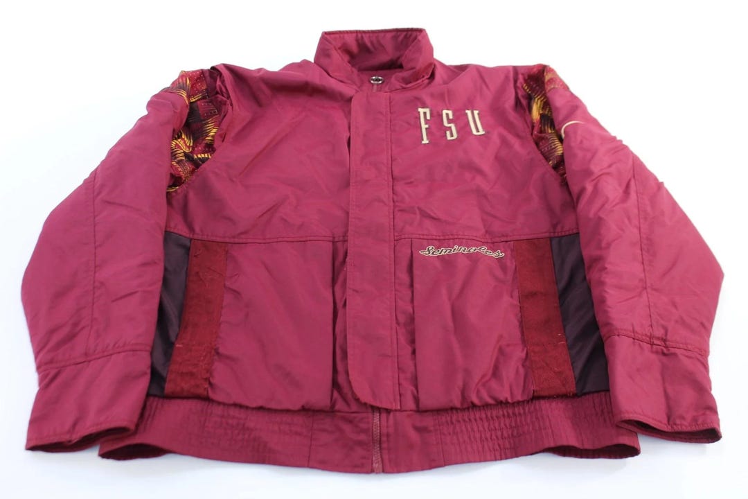 2XL ナイキ FSU Seminoles ウォームアップチームジャケット Nike Embroidered Logo Florida State University Seminoles Zip up