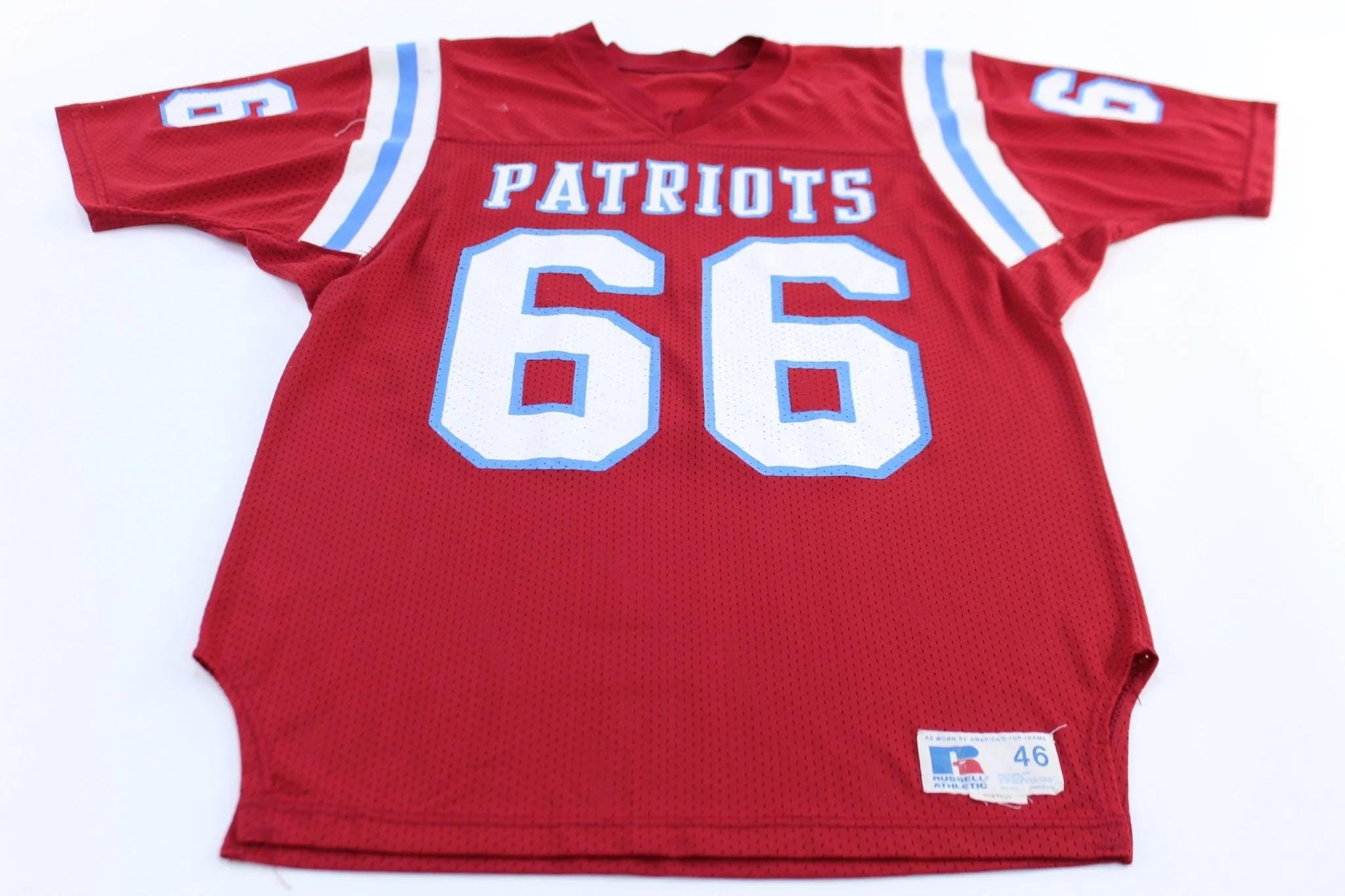 90's Patriots #66 Russell Athletic Football Jersey - Etsy