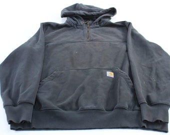 Carhartt Logo Patch Black Rain Defender Loose Fit Hoodie