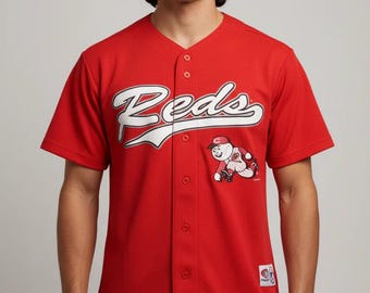 Vintage Ken Griffey Jr Cincinnati Reds Baseball Jersey