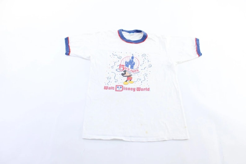 80's Walt Disney World 15th Year Anniversary T-Shirt - ThriftedThreads.com
