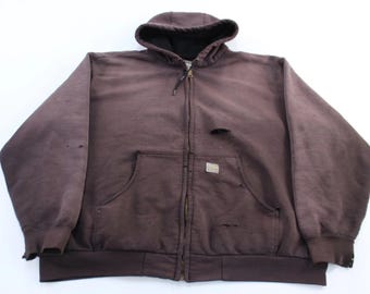 Vintage Carhartt Active Jacket M Black Faded Distressed