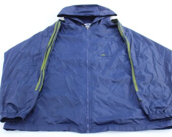 90's Adidas Gesticktes Logo Blau & Grün Gestreifte Reißverschlussjacke
