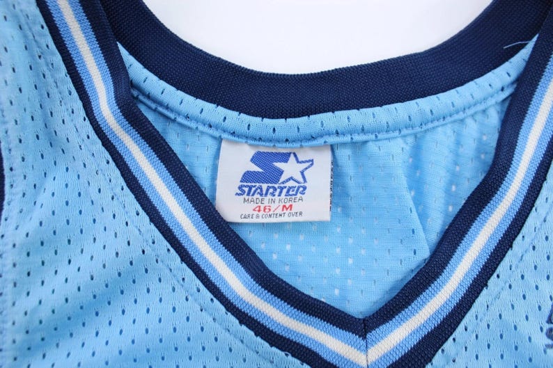 Vintage University of North Carolina Starter Basketball Jersey - ThriftedThreads.com