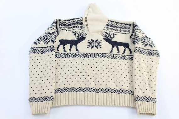 Polo by Ralph Lauren Deer Shawl Collar Sweater - image 1