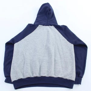 80's Disney Mickey Mouse Grey & Blue Pullover Hoodie - ThriftedThreads.com