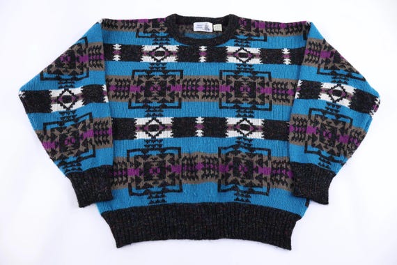 90's Penn's Landing Multipattern Knit Sweater