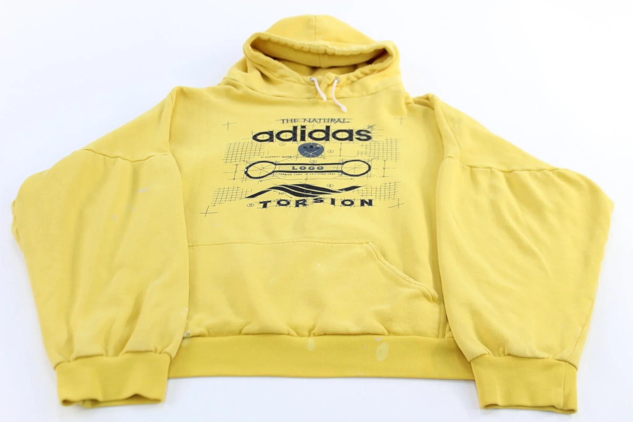 Clothing Adidas Neon Yellow Trefoil Pullover Hoodie Adidas Yellow