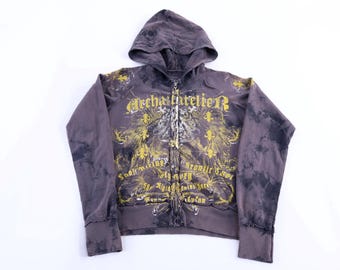Rare Affliction Cross Wing Grunge Cyber Y2K Style Hoodie - Etsy