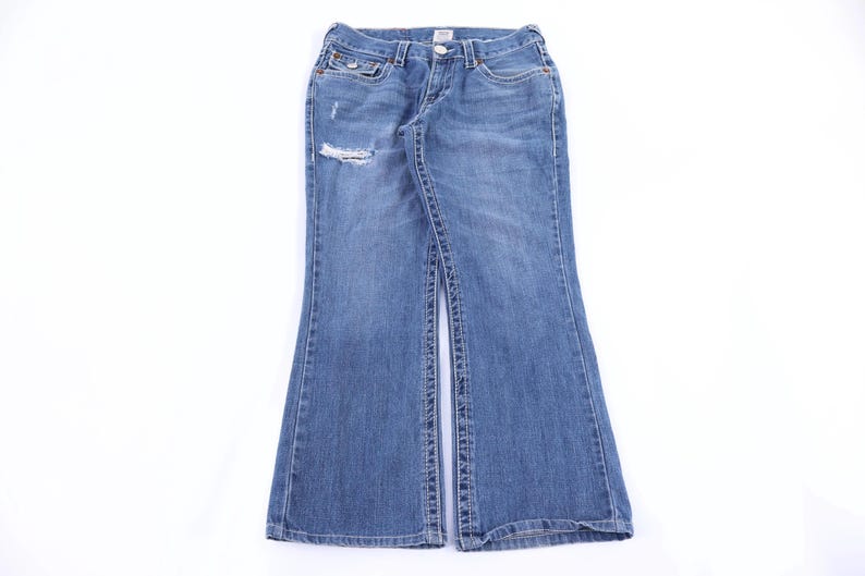 Vaqueros de mezclilla con lavado oscuro True Religion para mujer imagen 2
