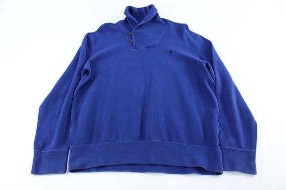 Polo by Ralph Lauren Embroidered Logo Blue Sweater - image 1