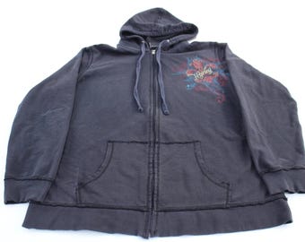 Damen Harley Davidson Motorrad Schwarz Full-Zip Hoodie