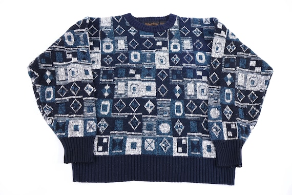 90's Michael Gerald Multipattern Knit Sweater