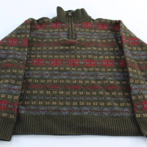 Women's Vintage Pendleton Woolens Mills Lambs Wool Patterned Sweater