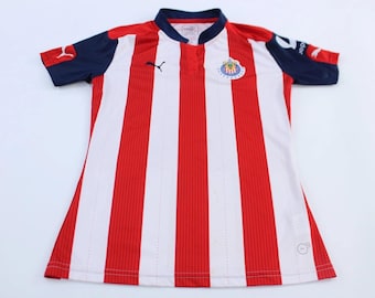Puma Logo Club Deportivo Guadalajara Striped Soccer Jersey