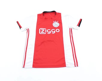 Ajax Amsterdam Embroidered Logo Red & White #13 Soccer Jersey